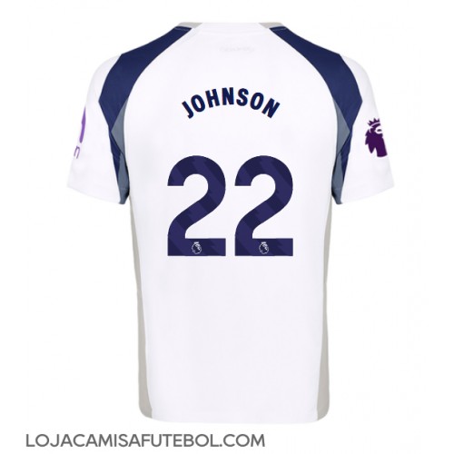 Camisa de Futebol Tottenham Hotspur Brennan Johnson #22 Equipamento Principal 2025-26 Manga Curta